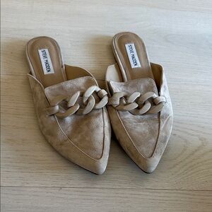 Steve Madden Beige Chain Detail Mules